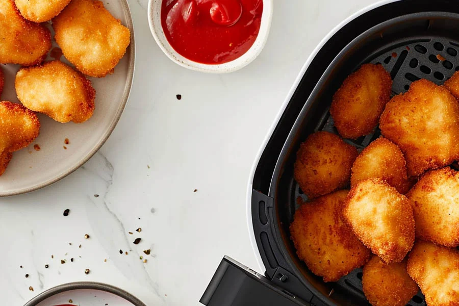 cooking a burger in air fryer